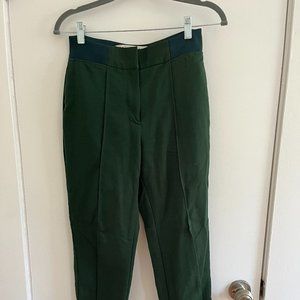 Green wool joggers